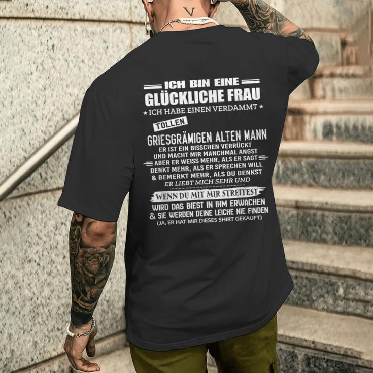 Ich Bin Eine Glückliche Frau Ich Habe Einenerdammt Ich T-Shirt mit Rückendruck Geschenke für Ihn