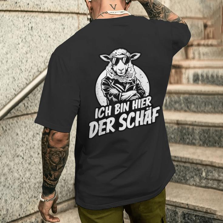 Ich Bin Hier Der Schäf T-Shirt mit Rückendruck Geschenke für Ihn