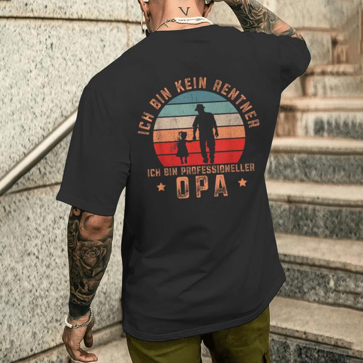 Ich Bin Kein Rentner Ich Bin Professioneller Opa German T-Shirt mit Rückendruck Geschenke für Ihn