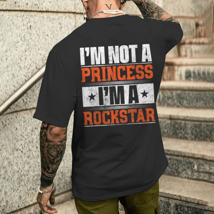 Ich Bin Keine Prinzessin Ich Bin Ein Rockstar T-Shirt mit Rückendruck Geschenke für Ihn