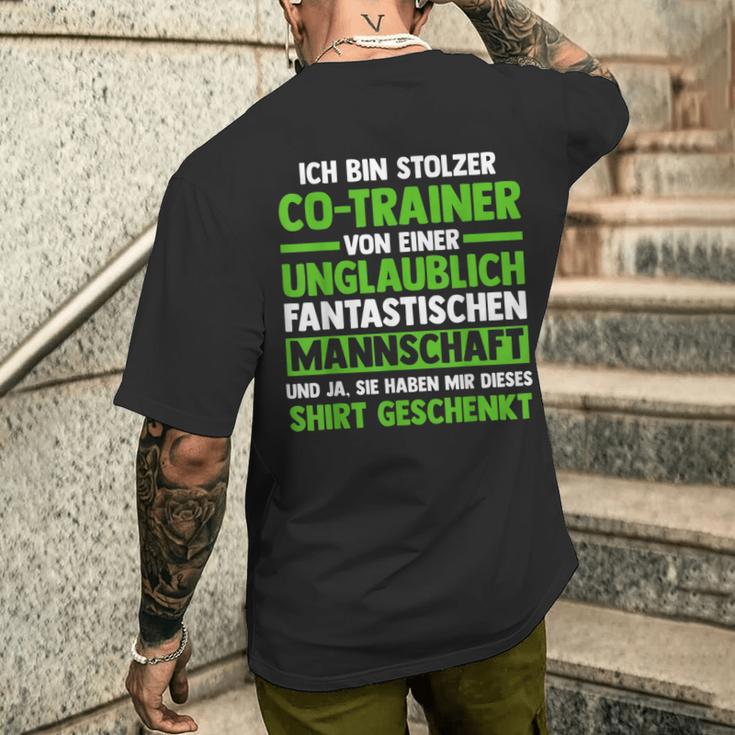 Ich Bin Stolzer Co-Trainer T-Shirt mit Rückendruck Geschenke für Ihn