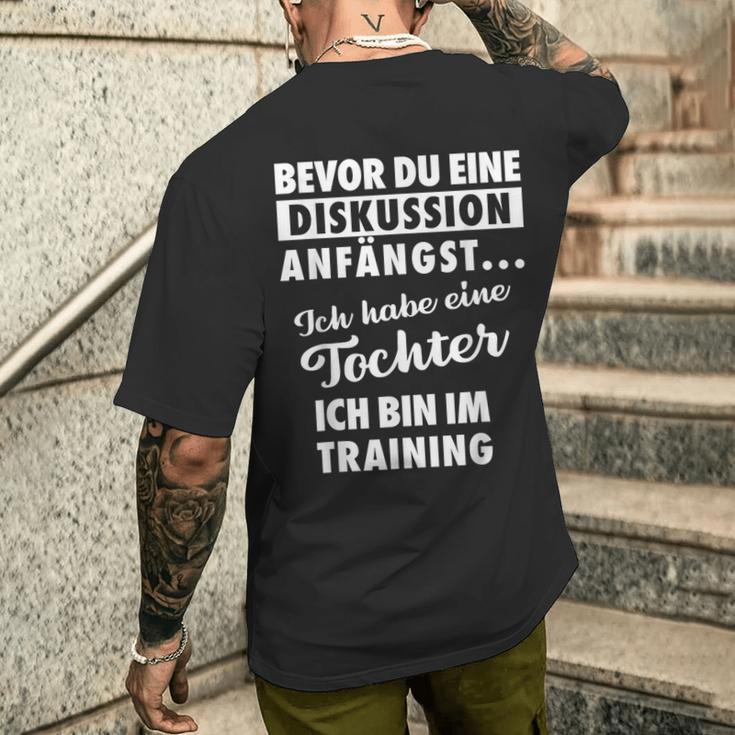 Ich Habe Eine Tochter -Ater Und Tochter T-Shirt mit Rückendruck Geschenke für Ihn