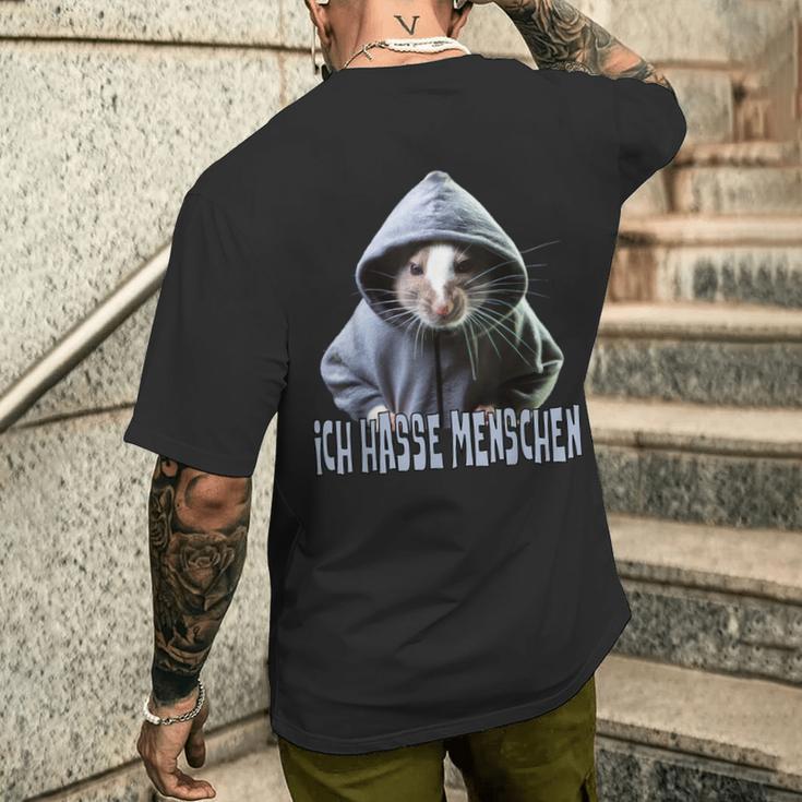 Ich Hasse Menschen Rat Sarcasm T-Shirt mit Rückendruck Geschenke für Ihn