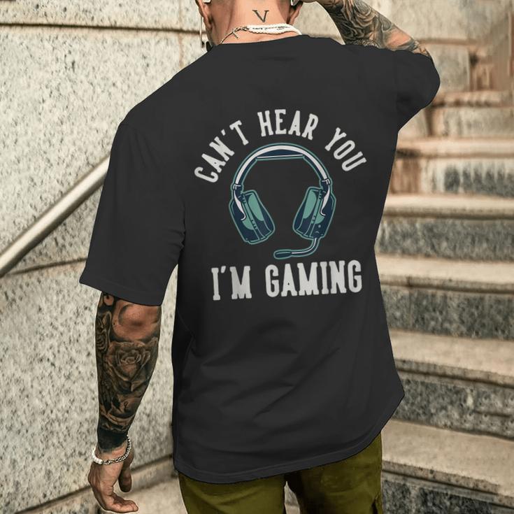 Ich Hörre Dich Nicht Ich Spiel T-Shirt mit Rückendruck Geschenke für Ihn