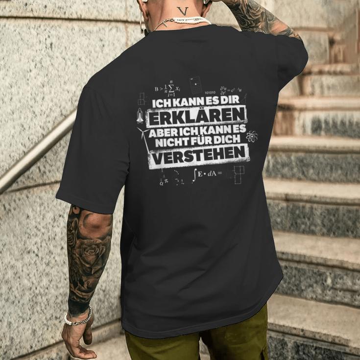 Ich Kann Es Dir Erklären Physik & Mathe Ingenieur T-Shirt mit Rückendruck Geschenke für Ihn