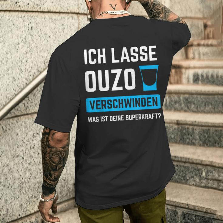 Ich Lassen Ouzoerschwinden Schnaps Greece T-Shirt mit Rückendruck Geschenke für Ihn