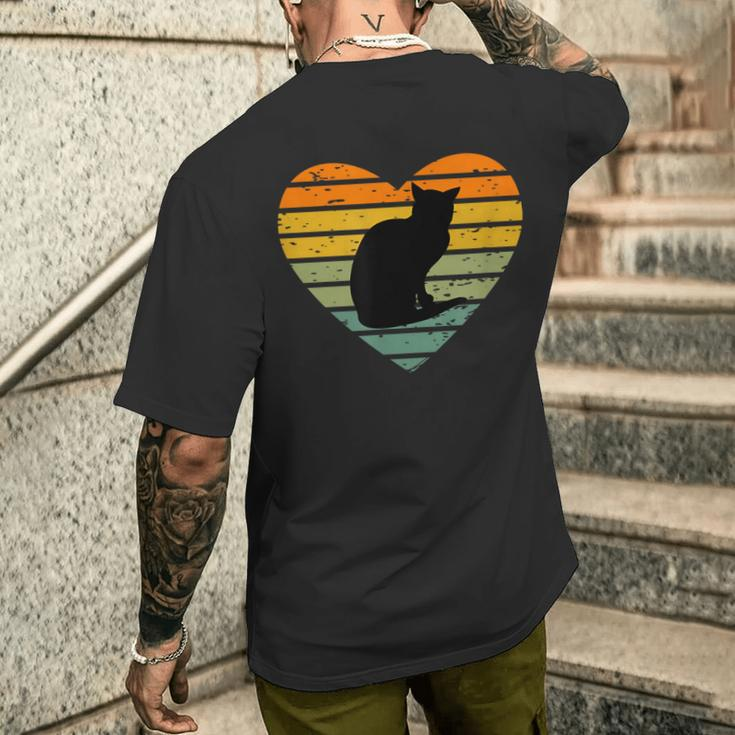 Ich Liebe Katzen T-Shirt mit Rückendruck Geschenke für Ihn