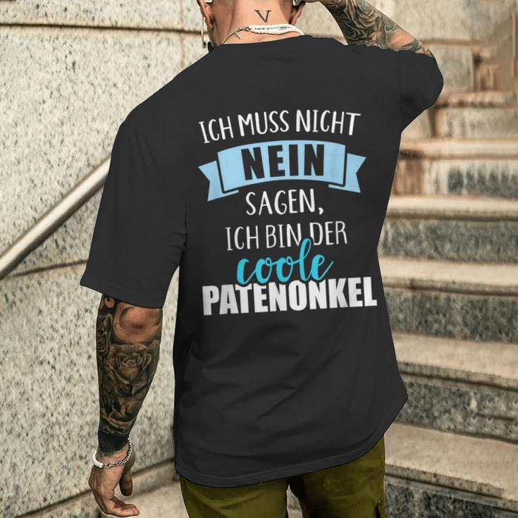 Ich Muss Nicht Nein Sagen Ich Bin Der Coole Patenonkel T-Shirt mit Rückendruck Geschenke für Ihn