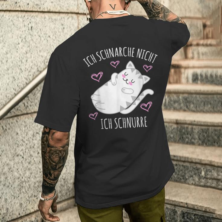 Ich Schnarche Nicht Ich Schnurre Saying Sleep Pyjama T-Shirt mit Rückendruck Geschenke für Ihn