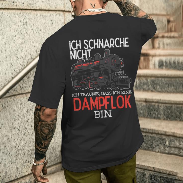 Ich Schnarche Nicht Träume Damplokführer T-Shirt mit Rückendruck Geschenke für Ihn