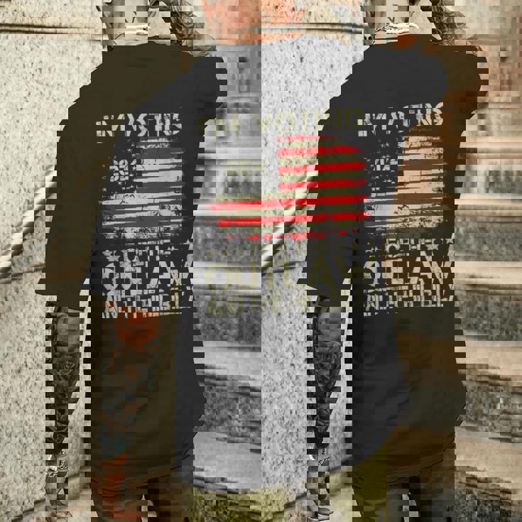 I'm Voting For The Outlaw And The Hillbilly 2024 Political Men's T-shirt Back Print Gifts for Him