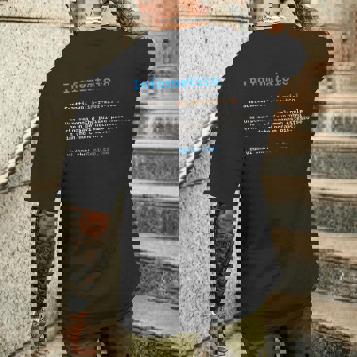 Informatico Definizione Computer T-shirt da uomo con stampa posteriore Regalos para él