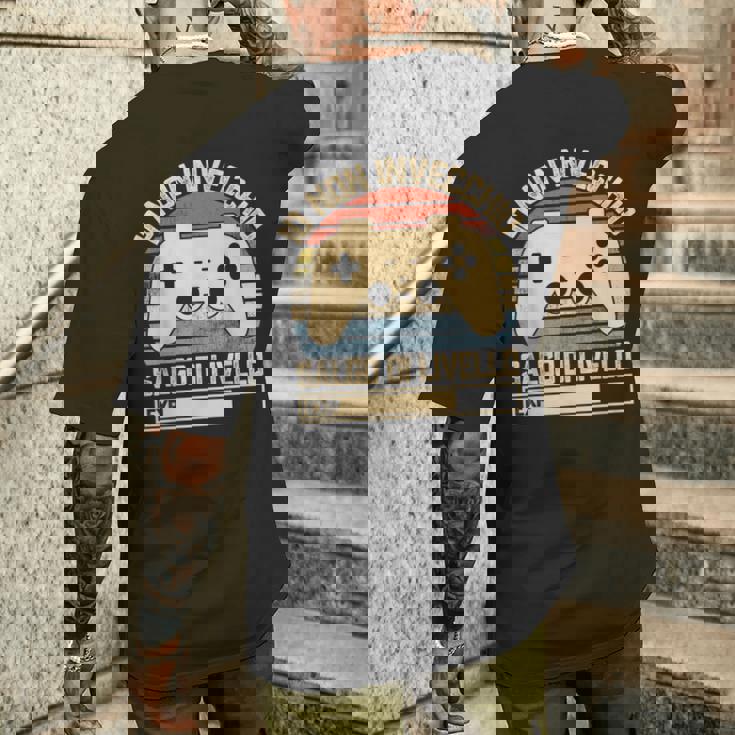 Io Non Invecchio Salgo Di Livelloideogiochi Gamer Gaming T-shirt da uomo con stampa posteriore Regalos para él