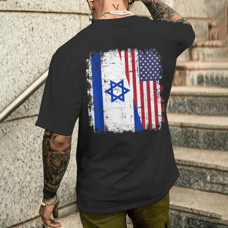 Israel Usa Flag T-Shirt mit Rückendruck Geschenke für Ihn