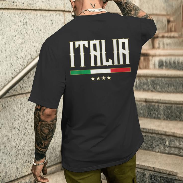 Italian Flag Bella Italy T-Shirt mit Rückendruck Geschenke für Ihn