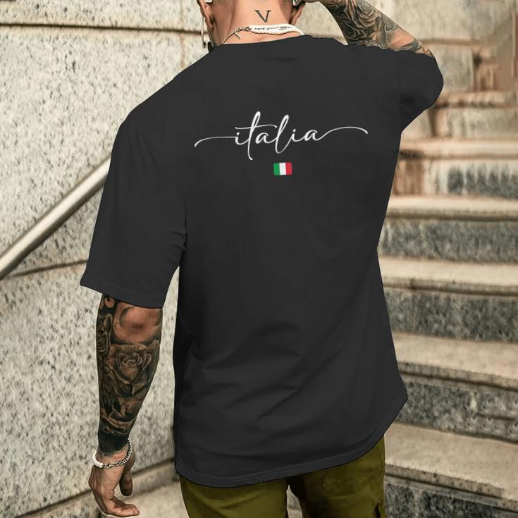 Italy Italian Flag Italy T-Shirt mit Rückendruck Geschenke für Ihn