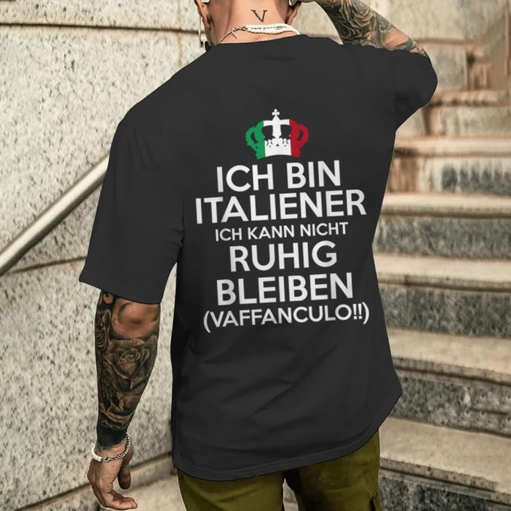 Italyaffanculo Italia Italian Italian T-Shirt mit Rückendruck Geschenke für Ihn