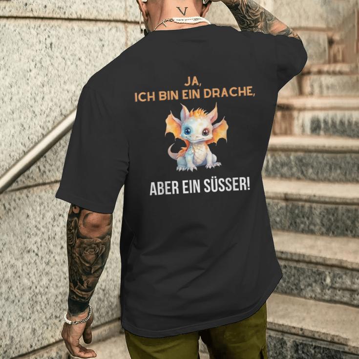 Ja Ich Bin Ein Drache Aber Ein Süsser T-Shirt mit Rückendruck Geschenke für Ihn