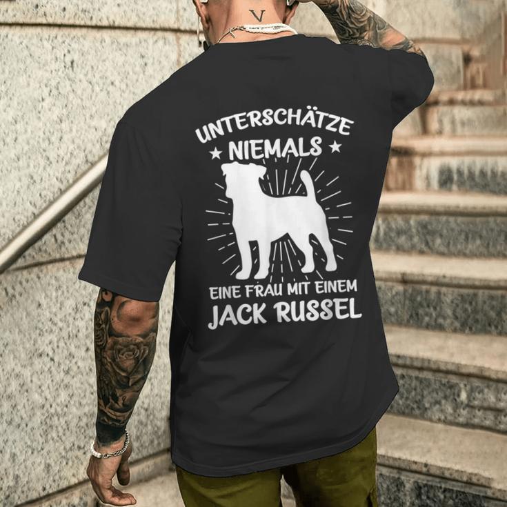 Jack Russell Terrier Dog Jacky Dog Owner T-Shirt mit Rückendruck Geschenke für Ihn