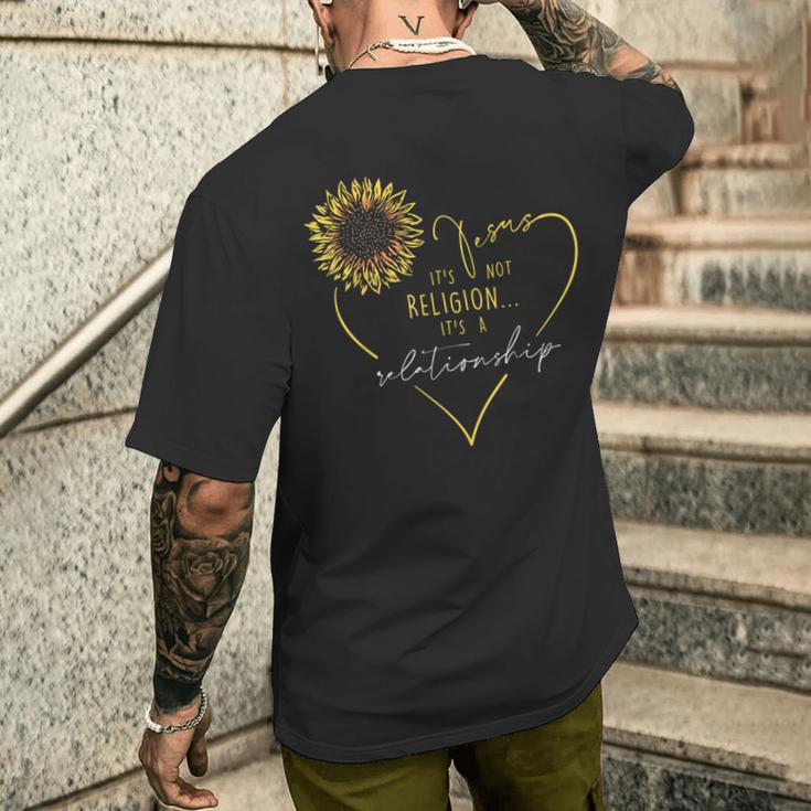 Jesus Es Ist Keine Religion Sondern Eine Beziehung Jesus T-Shirt mit Rückendruck Geschenke für Ihn