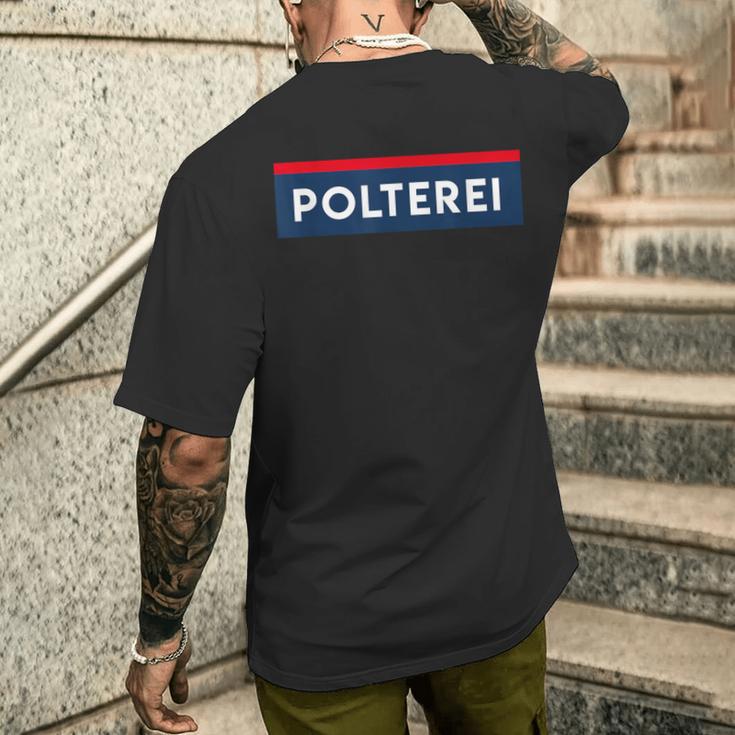 Junggesellenabschied Jga Polterei Polizei T-Shirt mit Rückendruck Geschenke für Ihn