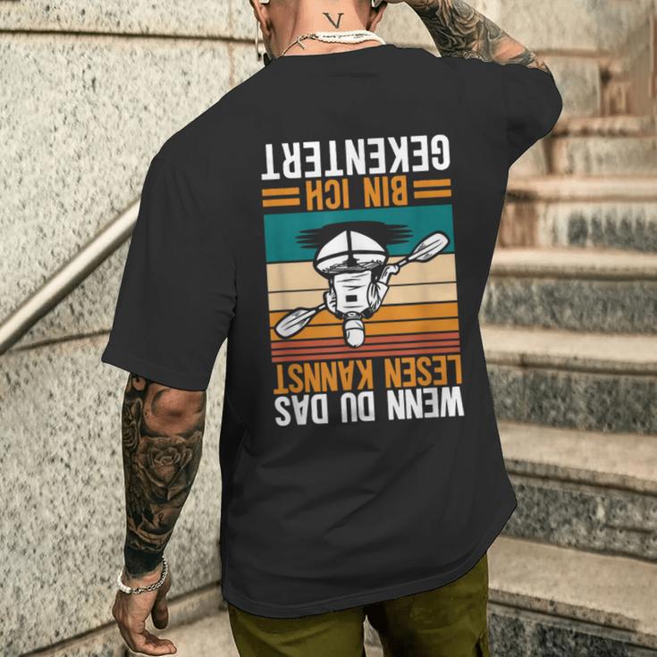 Kayak Kanu Wenn Du Das Lesen Kannst Bin Ich Gekentert T-Shirt mit Rückendruck Geschenke für Ihn