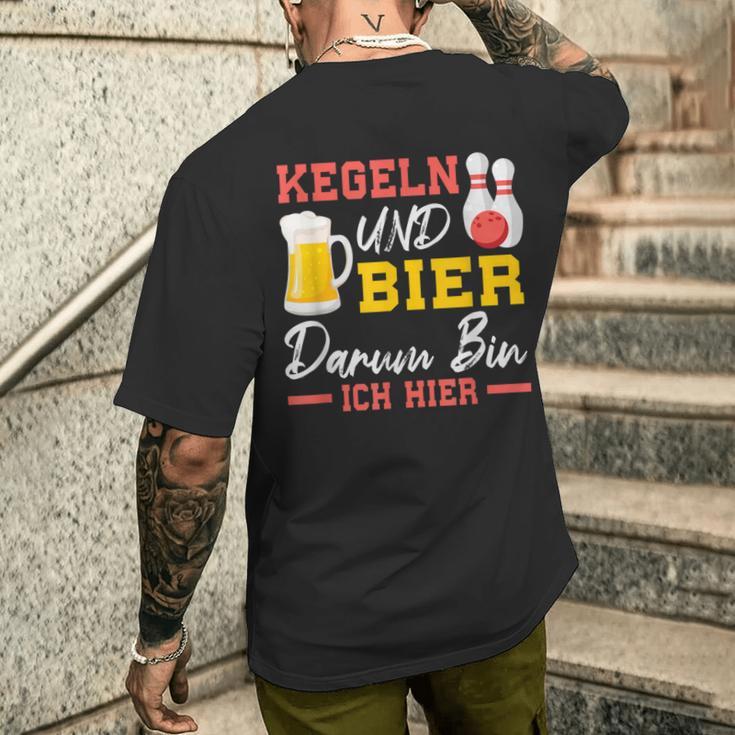 Kegel Und Bier T-Shirt mit Rückendruck Geschenke für Ihn