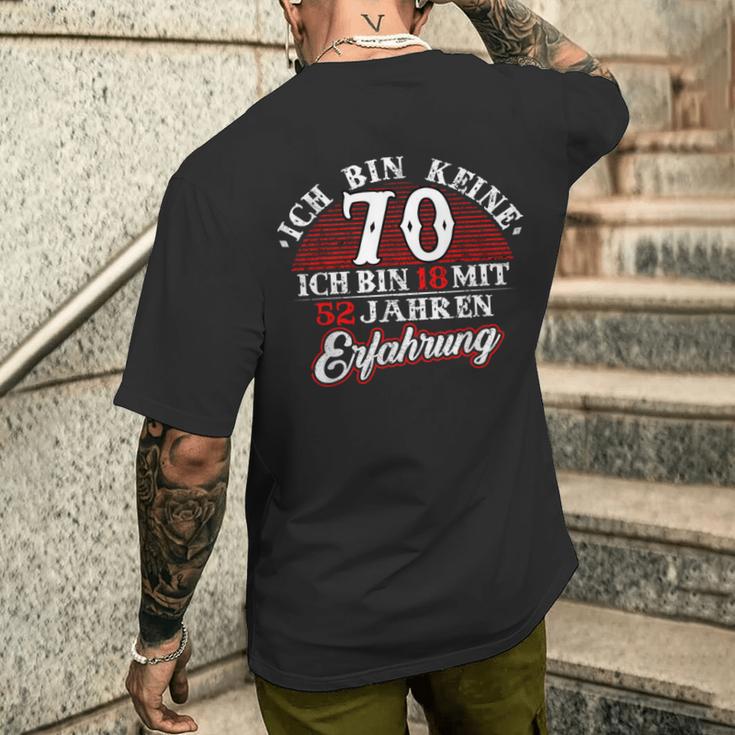 Keine 70 Jahre 18 Mit Experience Birthday T-Shirt mit Rückendruck Geschenke für Ihn