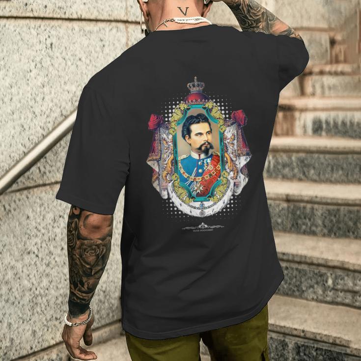 King Ludwig Ii Prunk T-Shirt mit Rückendruck Geschenke für Ihn