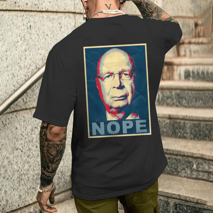 Klaus Schwab Nö T-Shirt mit Rückendruck Geschenke für Ihn