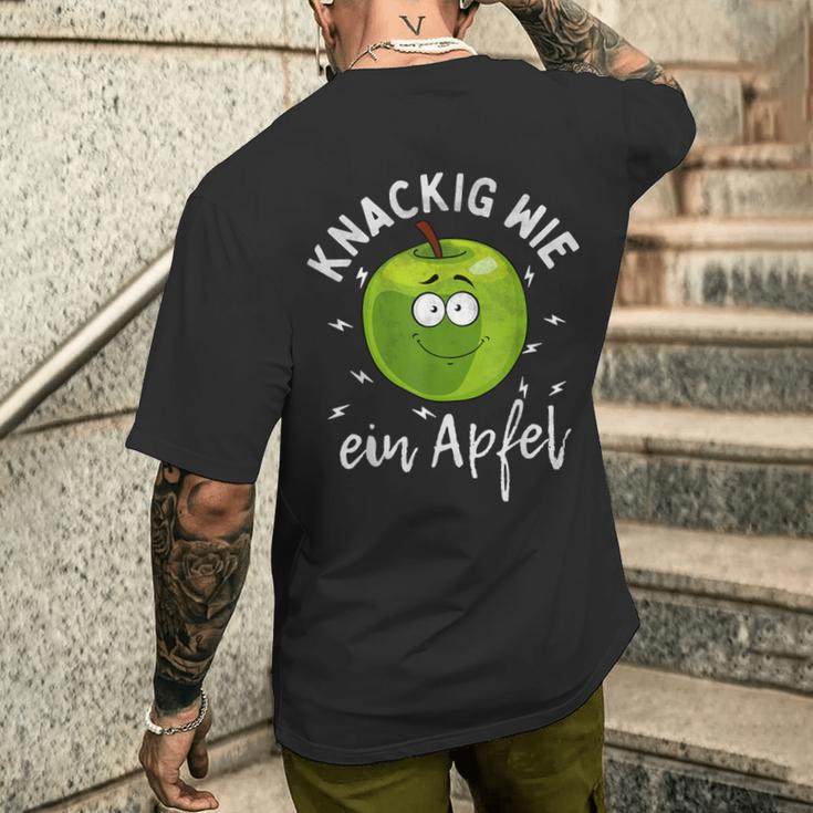 Knackig Wie Ein Apple Nutritionitamin Fruit Apple Saying T-Shirt mit Rückendruck Geschenke für Ihn