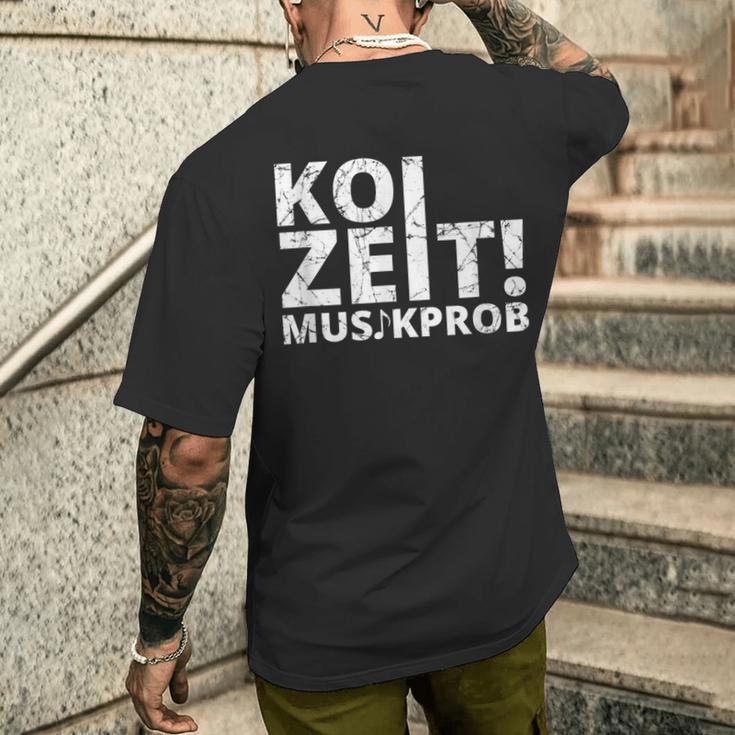 Koi Zeit Musikprob Schwaben Swabian Dialect T-Shirt mit Rückendruck Geschenke für Ihn