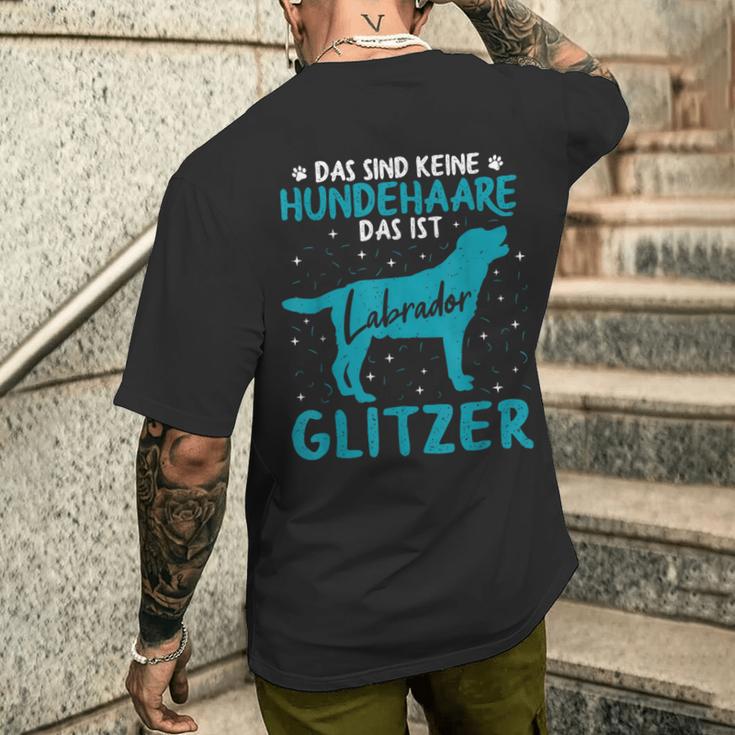 Labrador Glitter Dog Hair Dog Owners T-Shirt mit Rückendruck Geschenke für Ihn