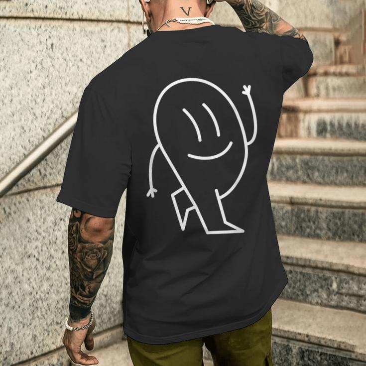 Lachendes Gesicht T-Shirt mit Rückendruck Geschenke für Ihn