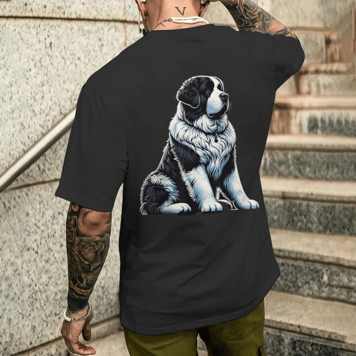 Landseer Dog T-Shirt mit Rückendruck Geschenke für Ihn