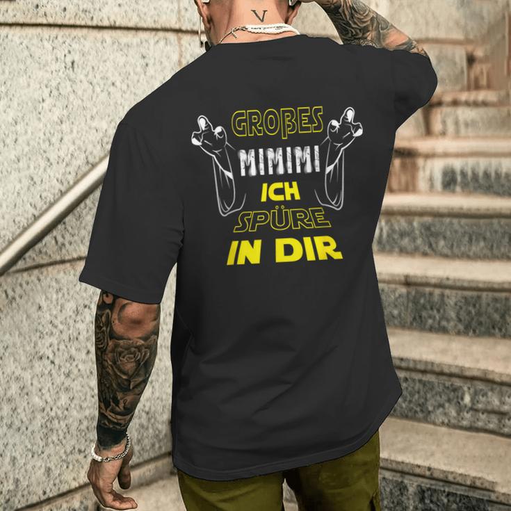 Large Mimimi Ich Spüre In Dir Mimimi Slogan T-Shirt mit Rückendruck Geschenke für Ihn