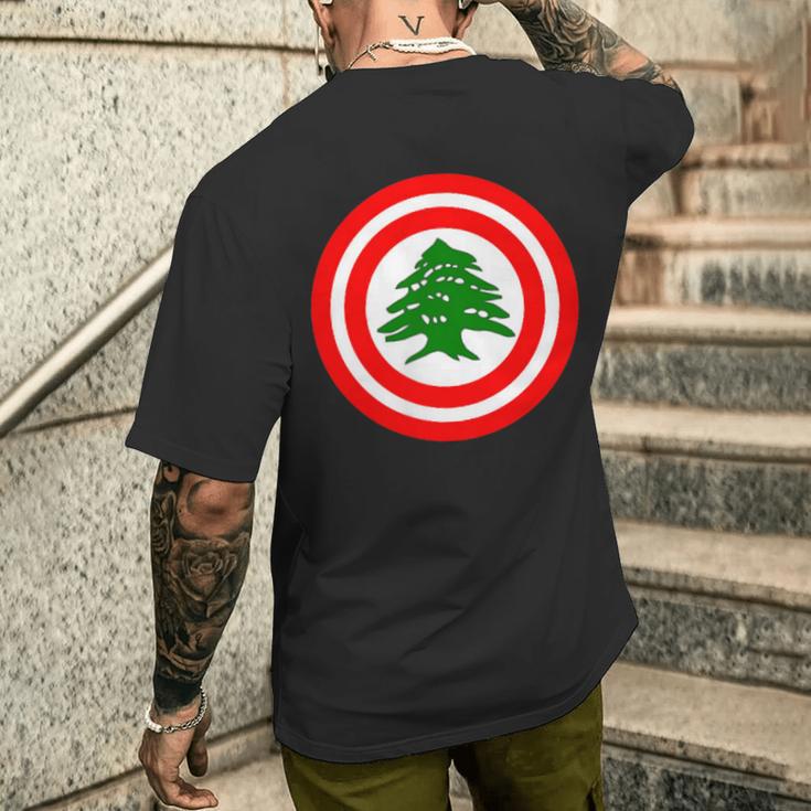 Lebanese Flag Lebanon Revolution Beirut Protest Demo T-Shirt mit Rückendruck Geschenke für Ihn