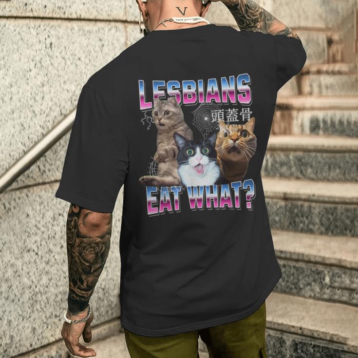 Lesbians Eat What Lesbians Eat What T-Shirt mit Rückendruck Geschenke für Ihn