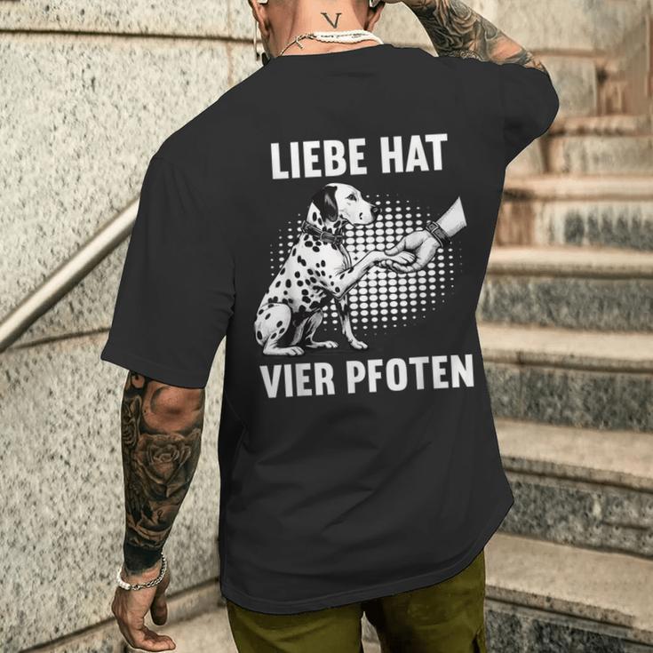 Liebe Hatier Pfoten Dalmatian Dalmatian Owner Dalmatian T-Shirt mit Rückendruck Geschenke für Ihn