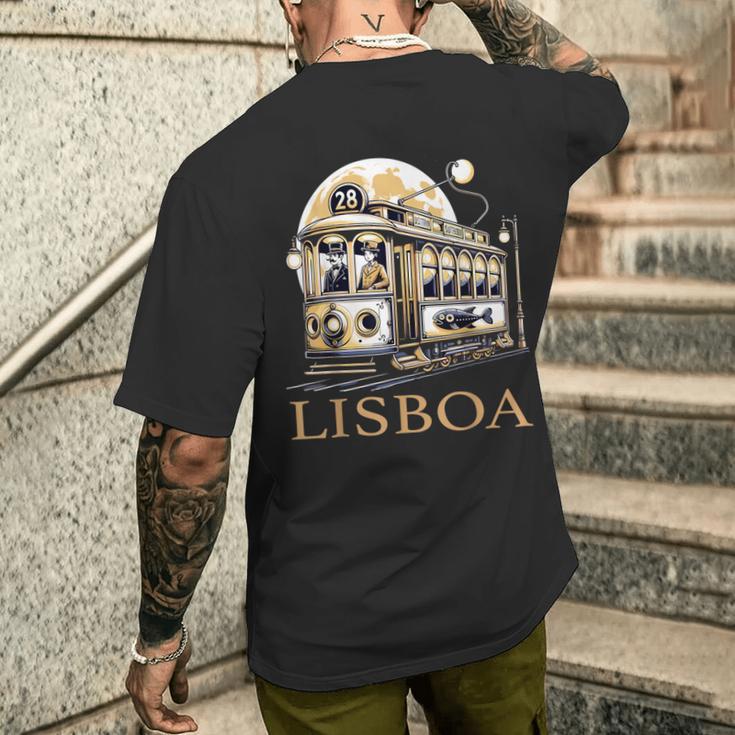 Lisbonintage Portugal T-Shirt mit Rückendruck Geschenke für Ihn