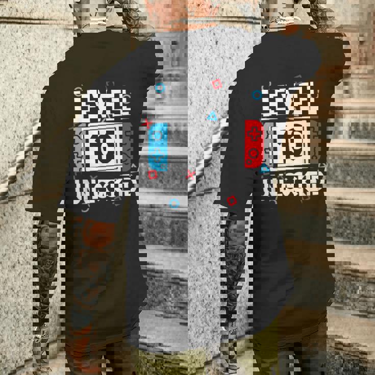 Livello 10 Giocatore Sbloccato 10 ° Compleannoideogioco Ragazzi T-shirt da uomo con stampa posteriore Regalos para él