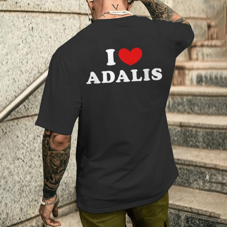 I Love Adalis I Love Adalis T-Shirt mit Rückendruck Geschenke für Ihn