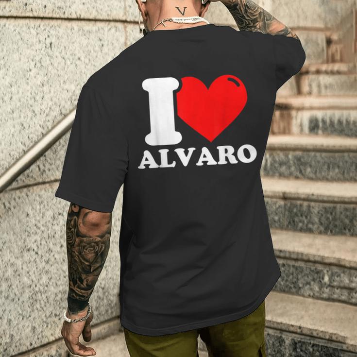 I Love Alvaro T-Shirt mit Rückendruck Geschenke für Ihn