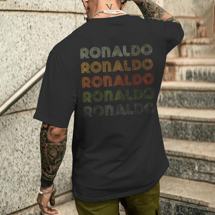 Love Heart Ronaldo GrungeVintage Style Ronaldo T-Shirt mit Rückendruck Geschenke für Ihn