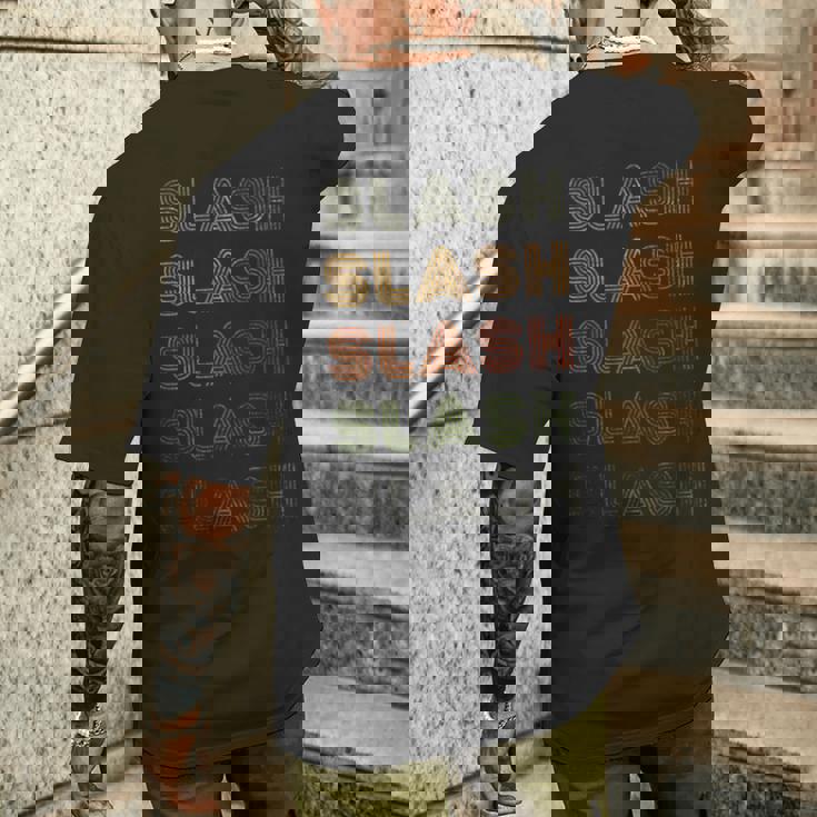 Love Heart Slash Grunge Stileintage Con Barra Nera T-shirt da uomo con stampa posteriore Regalos para él