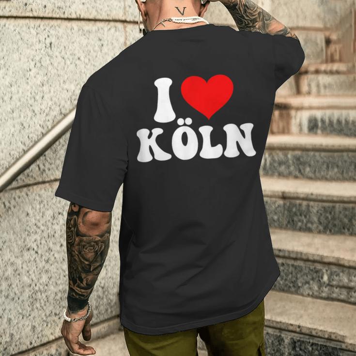 I Love Köln S T-Shirt mit Rückendruck Geschenke für Ihn