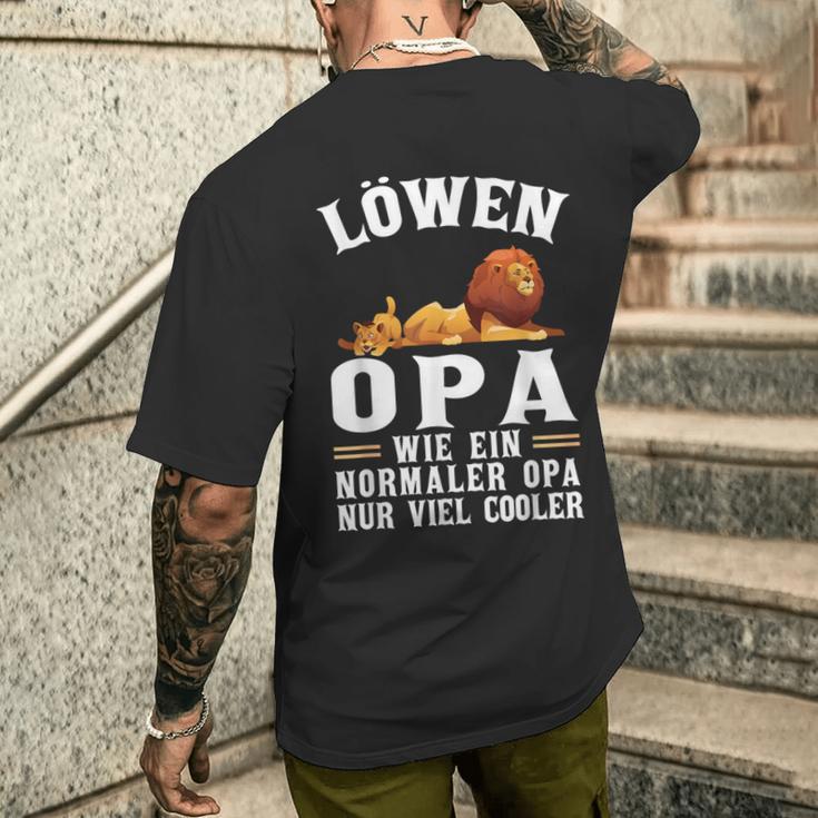 Löwen Opa Wie Ein Normaler Opa Wie Ein Normaler T-Shirt mit Rückendruck Geschenke für Ihn