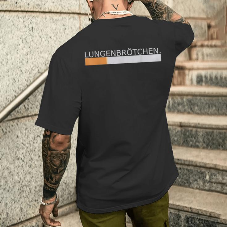 Lungsbrötchen Cigarette Smoking Slogan T-Shirt mit Rückendruck Geschenke für Ihn