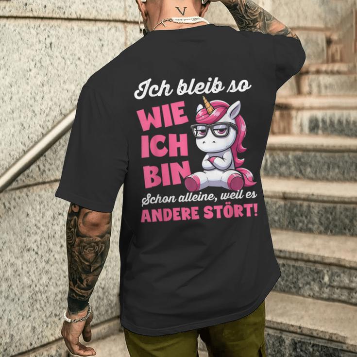 Lustig Ich Bleib So Wie Ich Bin Spruch Confident T-Shirt mit Rückendruck Geschenke für Ihn