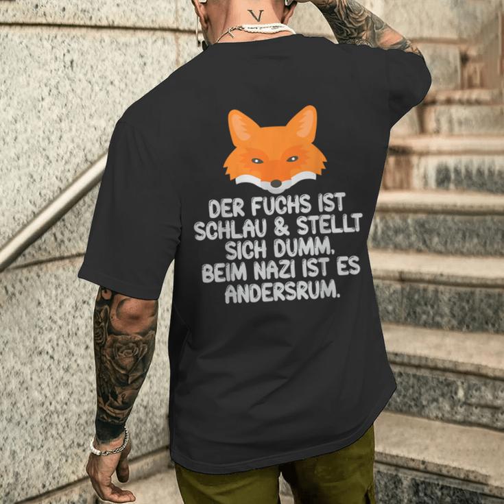 Lustiger Spruch Gegen Nazis Rassismus Faschismus T-Shirt mit Rückendruck Geschenke für Ihn